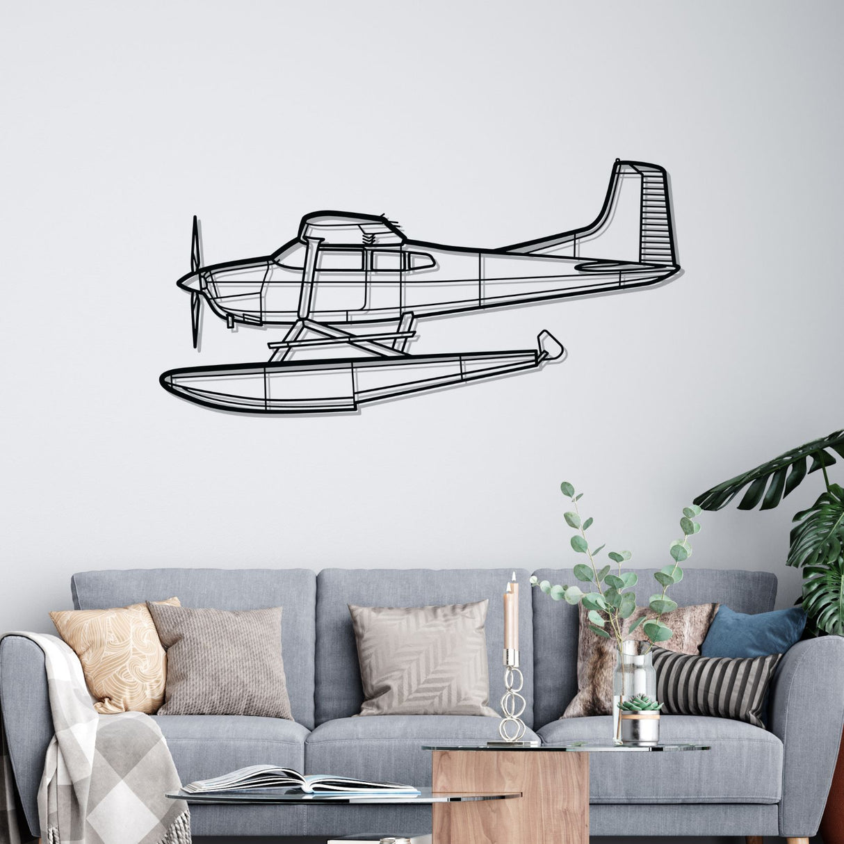 A185F Float Silhouette Metal Wall Art