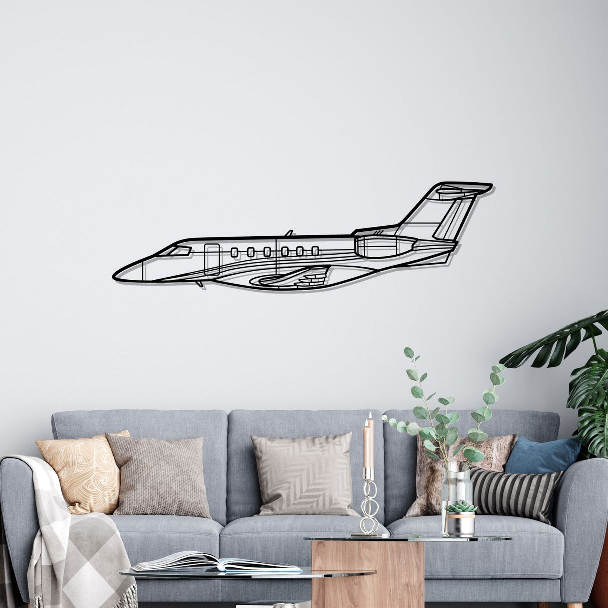 PC-24 Silhouette Metal Wall Art