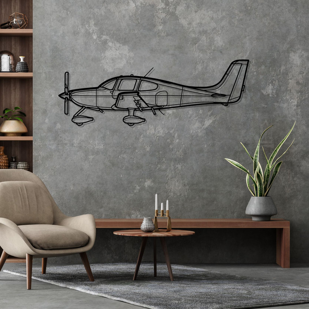 SR22T GTS Silhouette Metal Wall Art