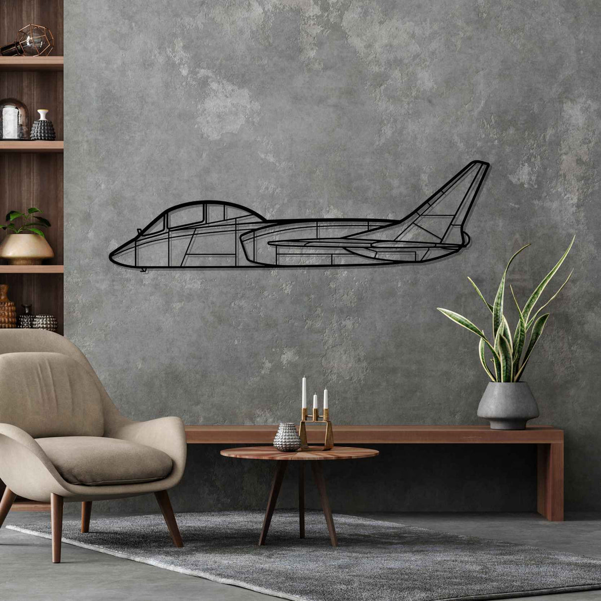 F7U-3 Cutlass Silhouette Metal Wall Art