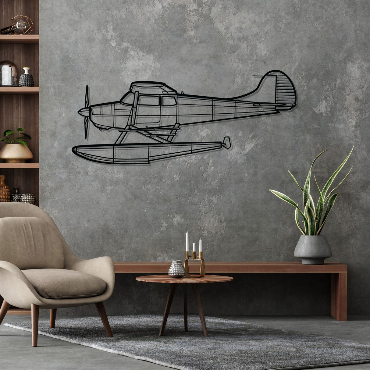 170B Float Silhouette Metal Wall Art