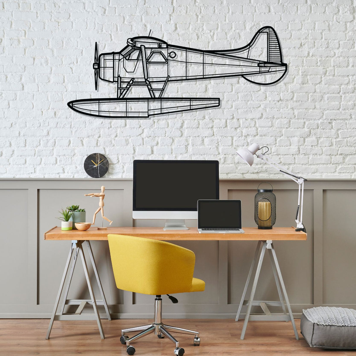 de Havilland Beaver Silhouette Metal Wall Art