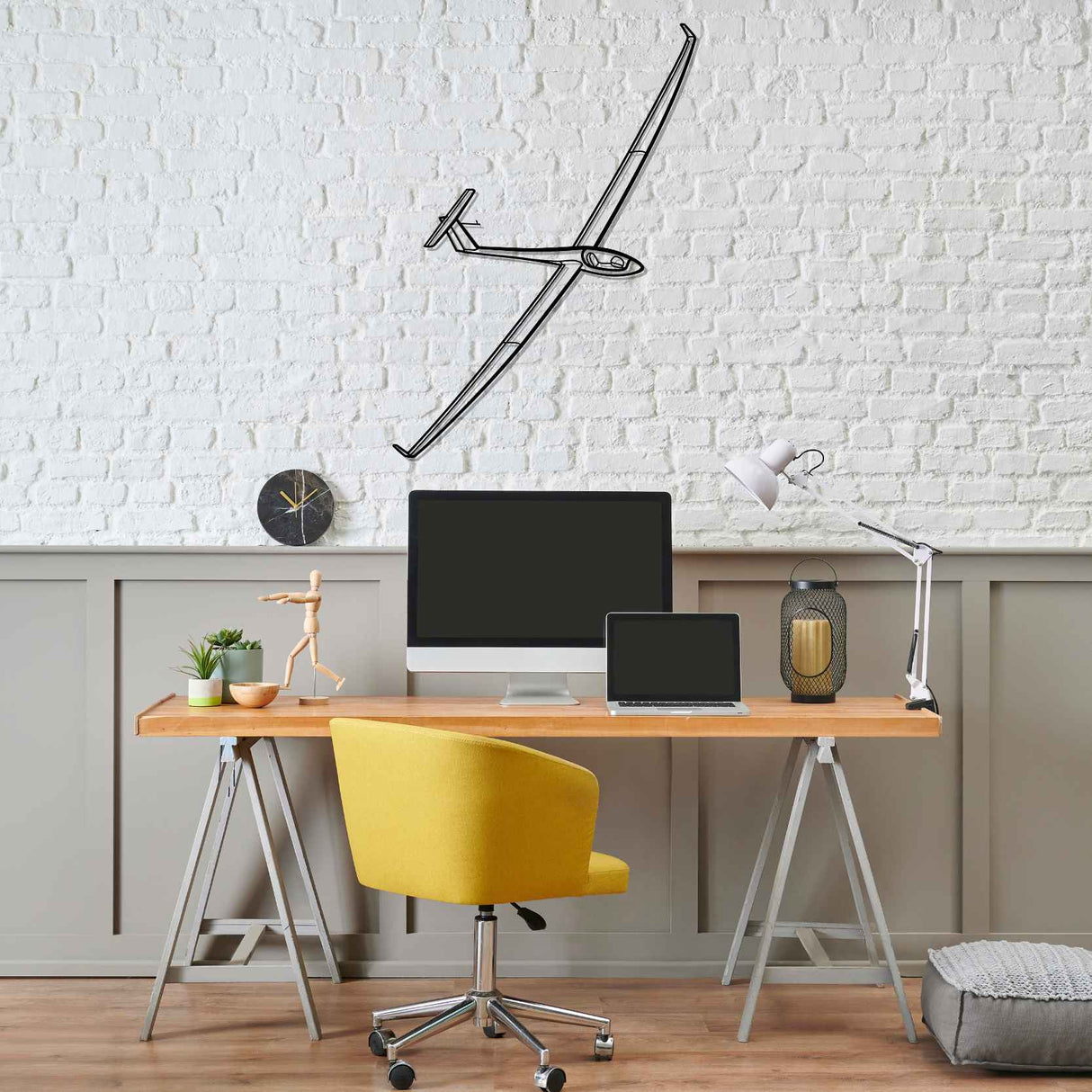 Glider Silhouette Metal Wall Art