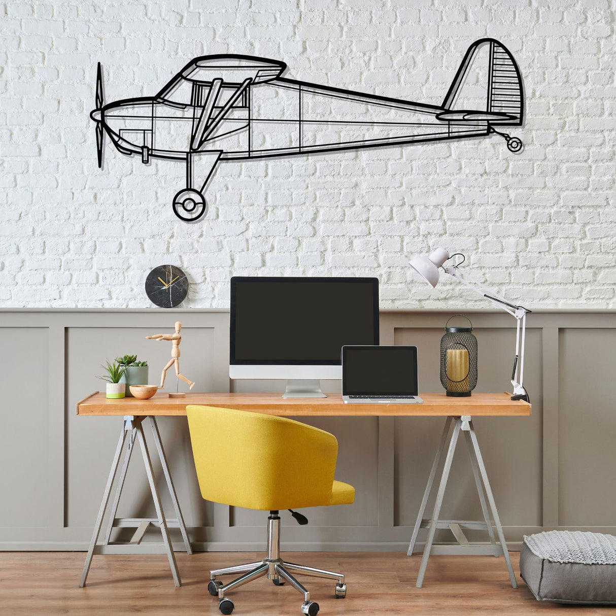 Luscombe 8A Silhouette Metal Wall Art