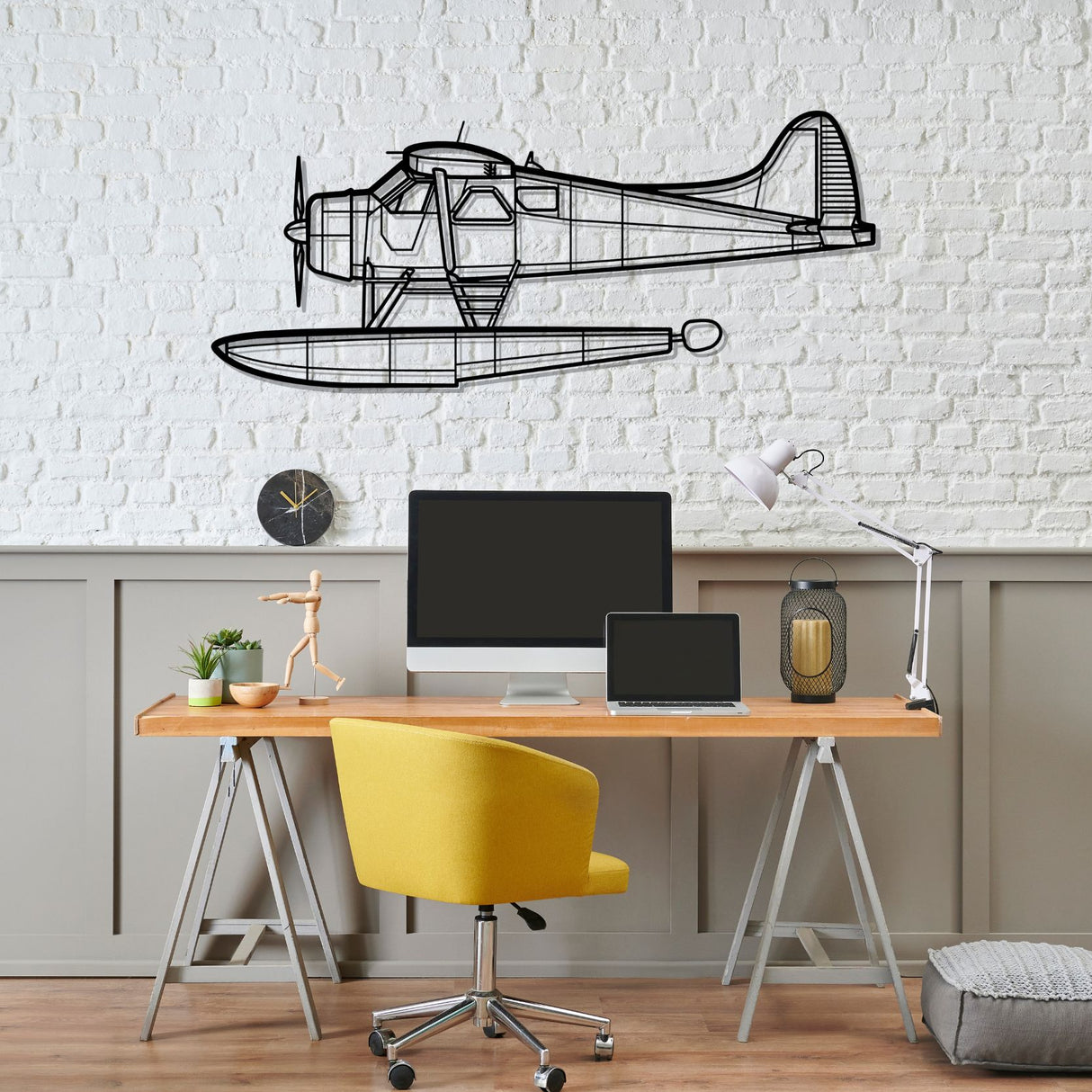 DHC-2 MK I Silhouette Metal Wall Art