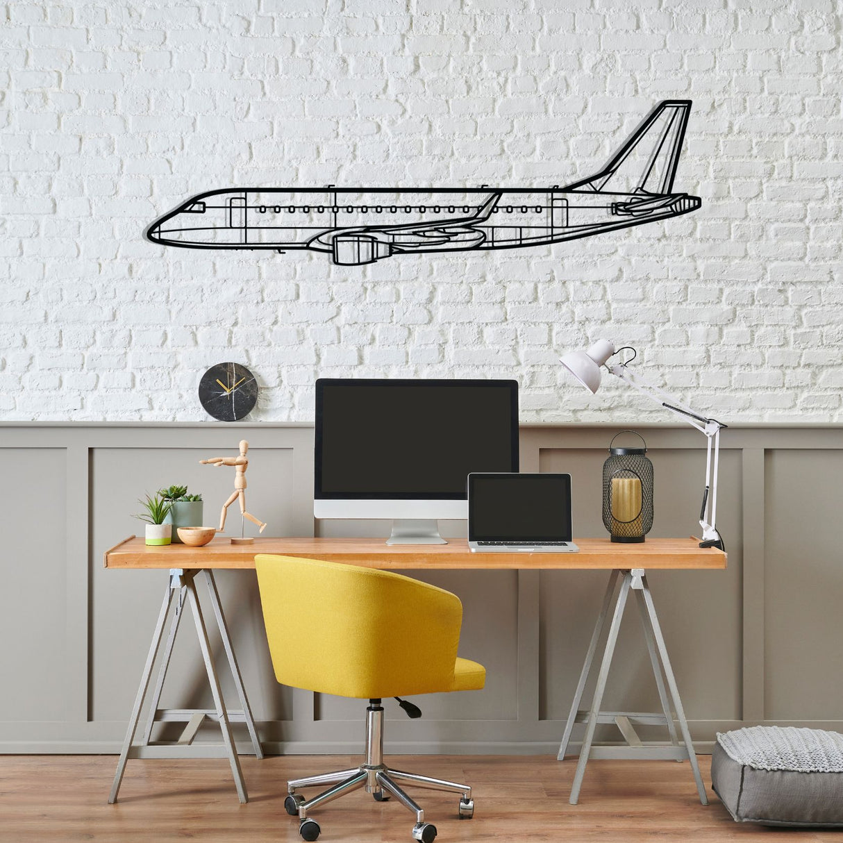 EMJ-175 Silhouette Metal Wall Art