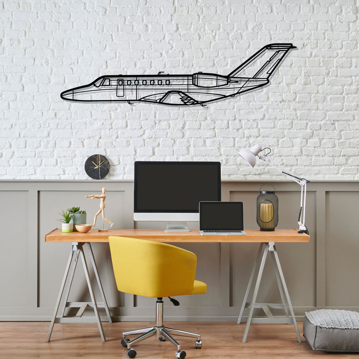 CJ3+ Silhouette Metal Wall Art