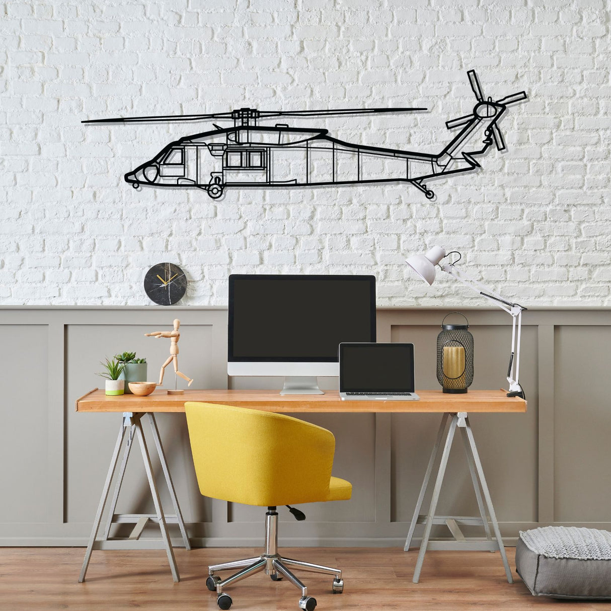 HH-60M Silhouette Metal Wall Art
