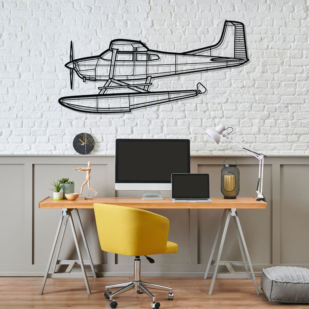 A185F Float Silhouette Metal Wall Art