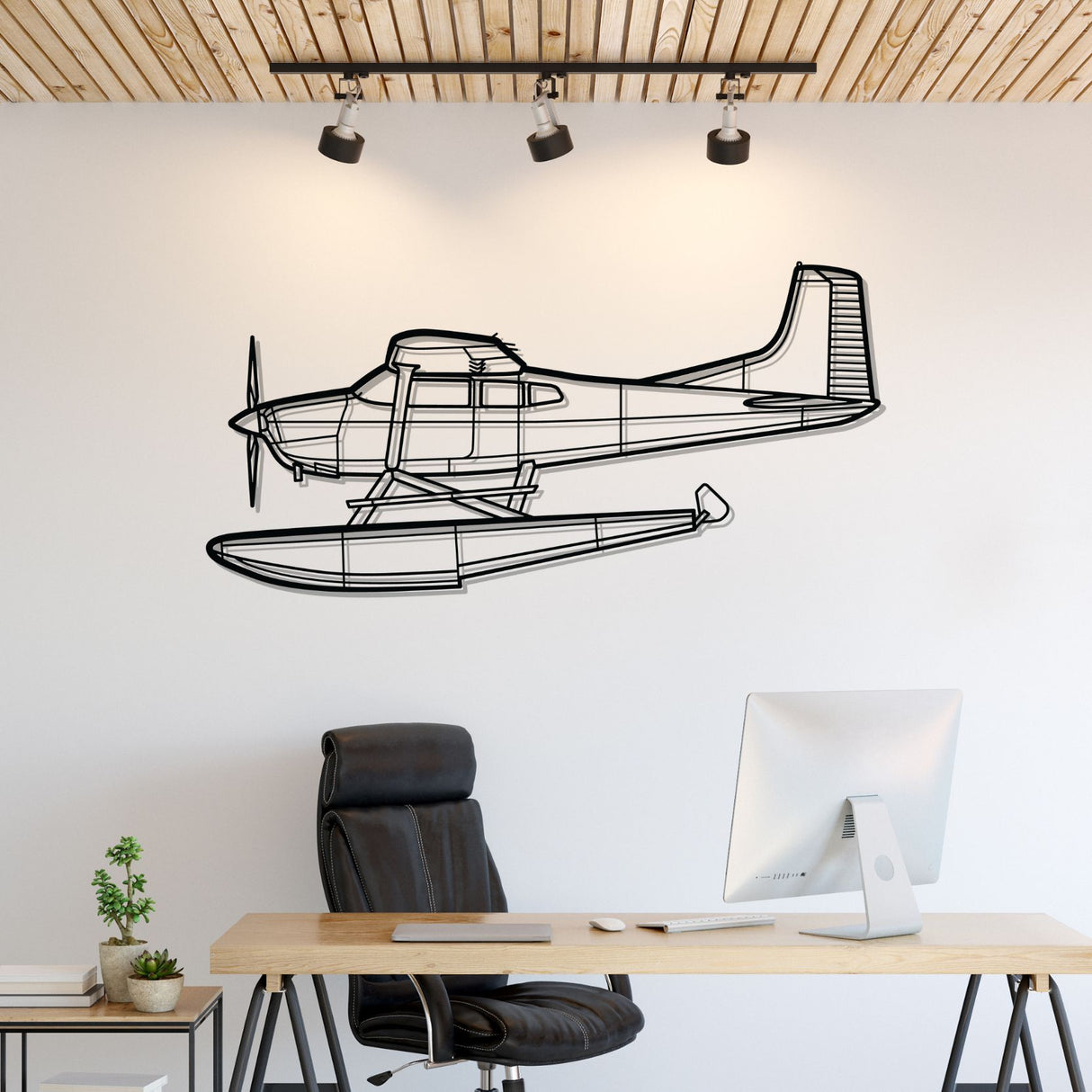 A185F Float Silhouette Metal Wall Art