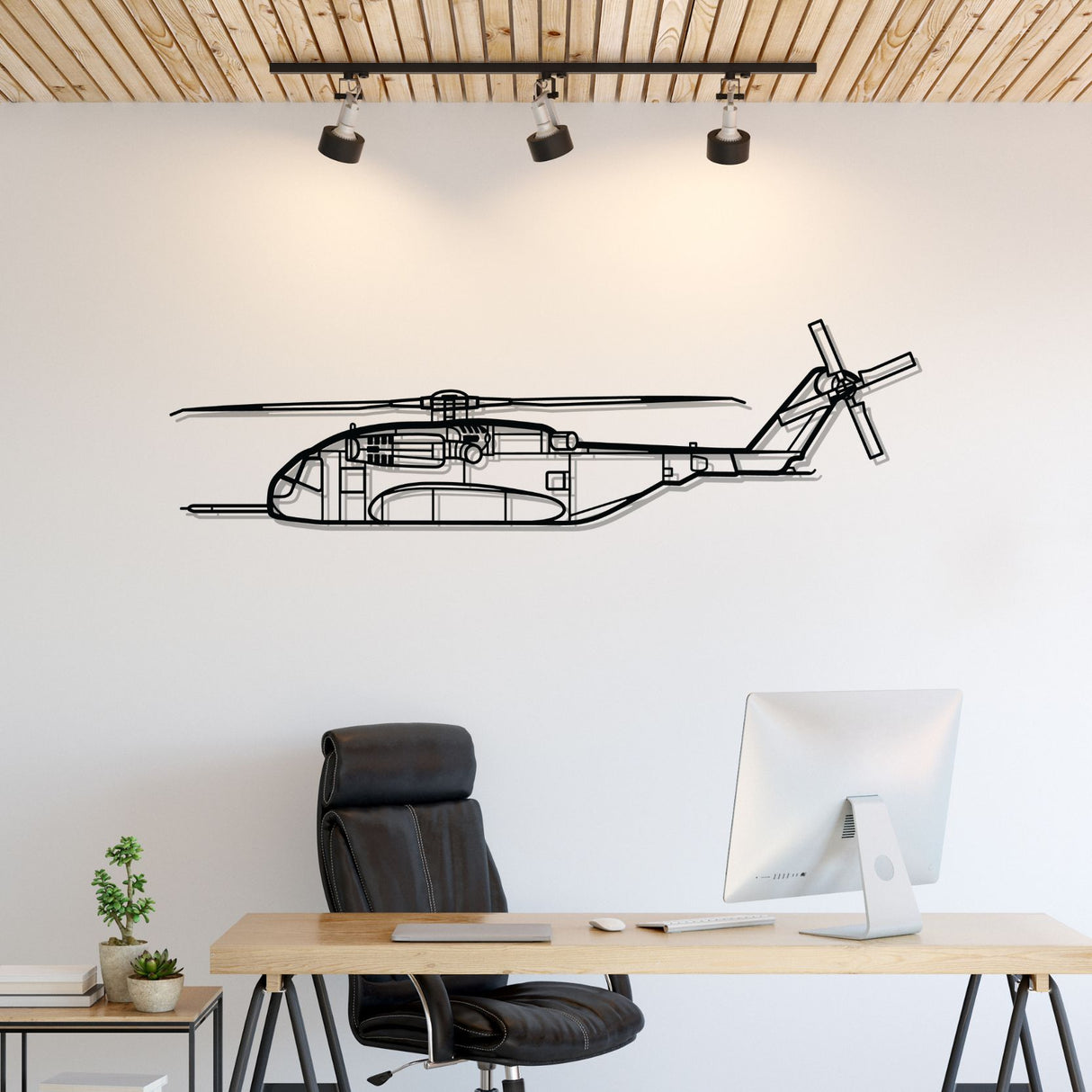 CH-53K King Stallion Silhouette Metal Wall Art