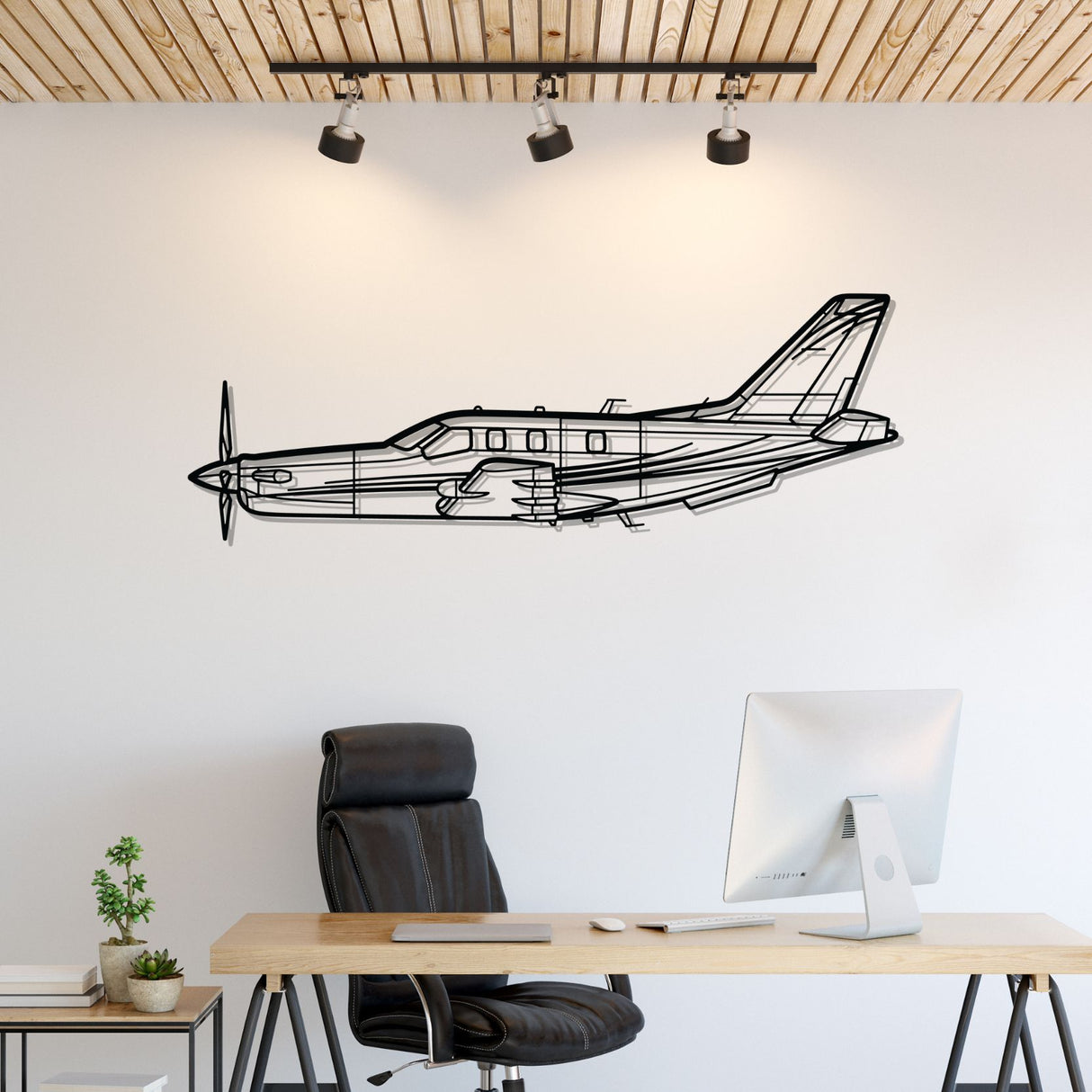 TBM 850 Silhouette Metal Wall Art