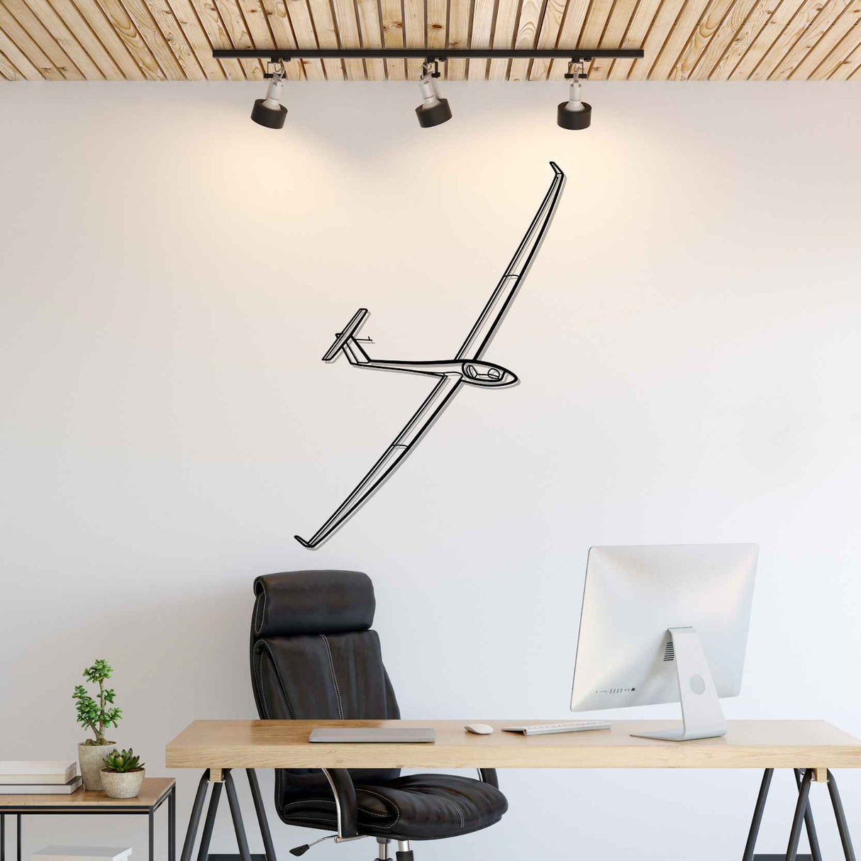 Glider Silhouette Metal Wall Art