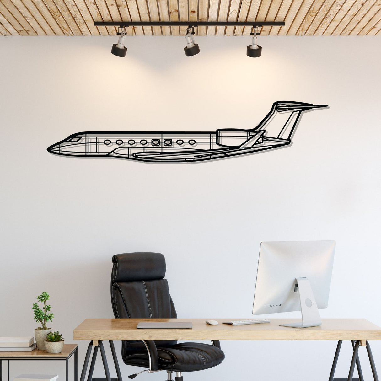 G650 Silhouette Metal Wall Art