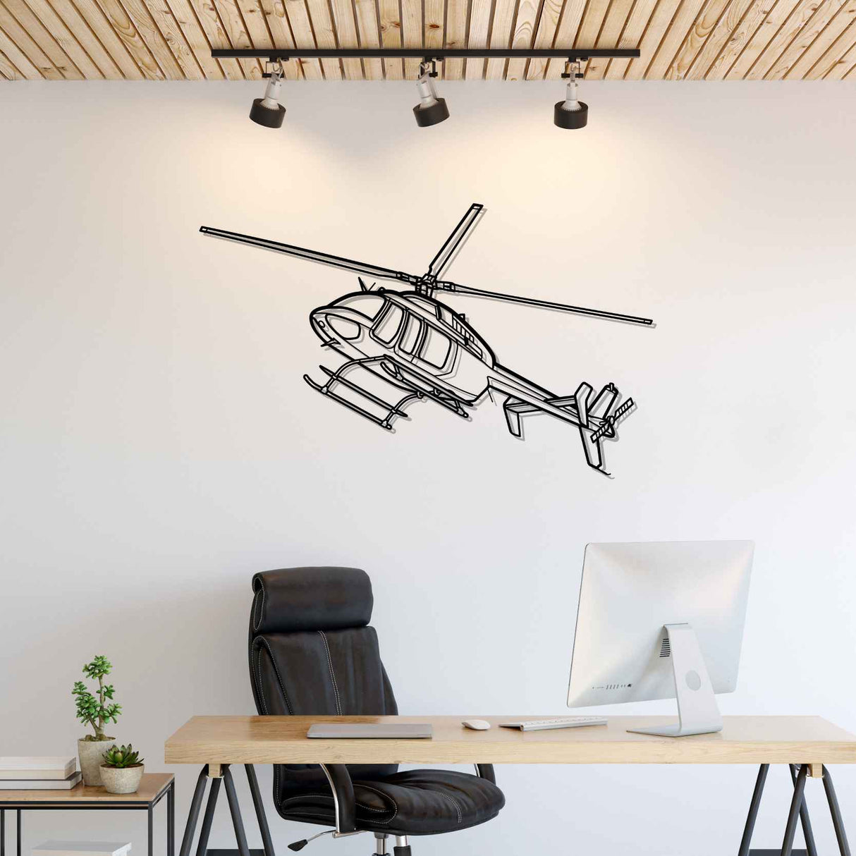 407GX Angle Silhouette Metal Wall Art