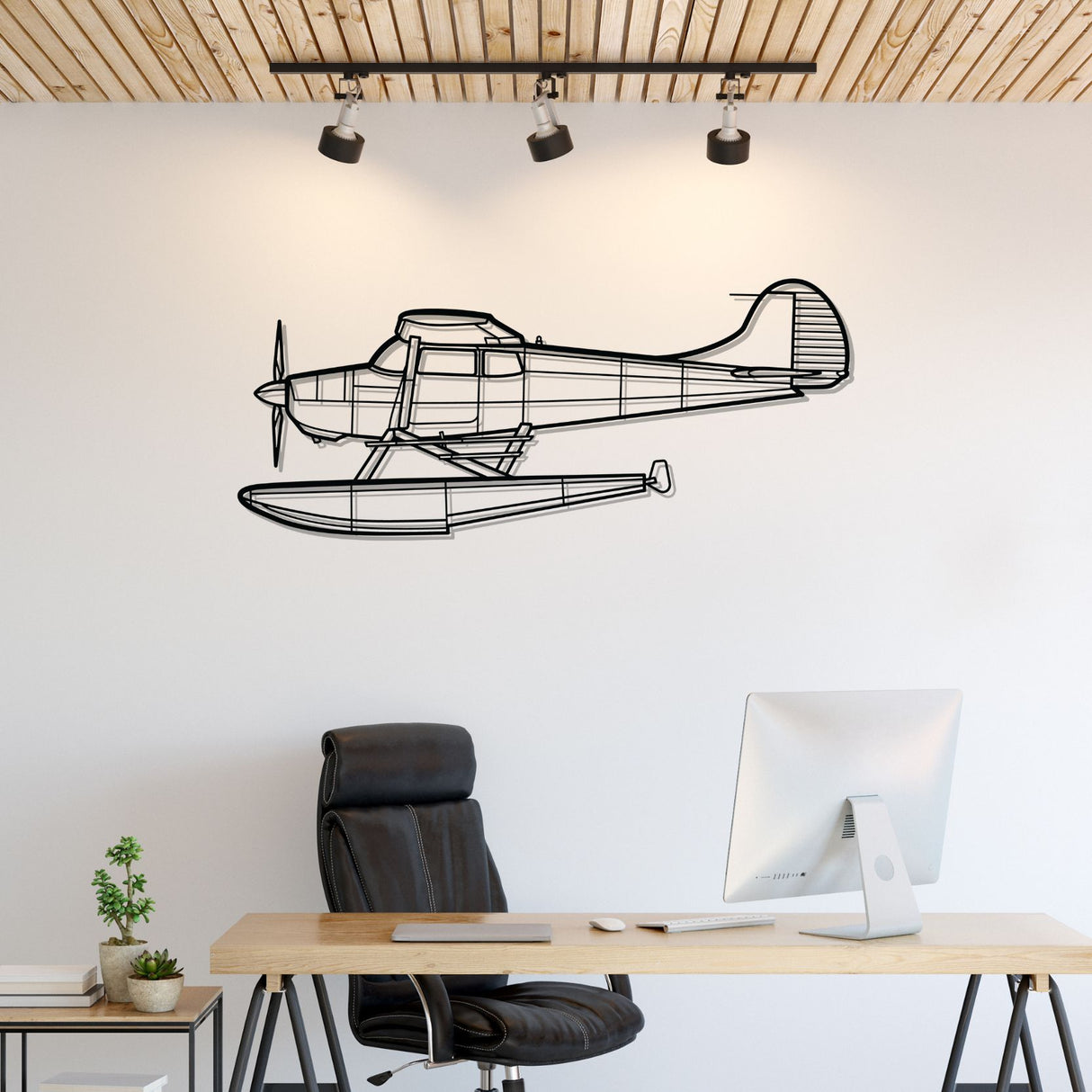 170B Float Silhouette Metal Wall Art