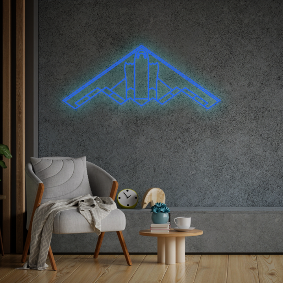 B-2 Spirit Top Neon Silhouette