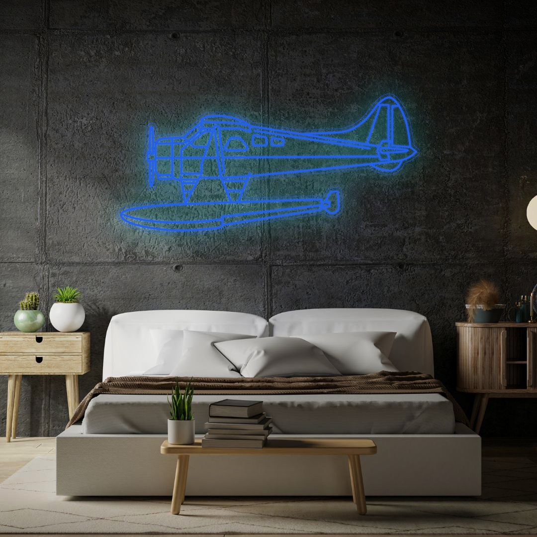 Beaver Float Neon Silhouette