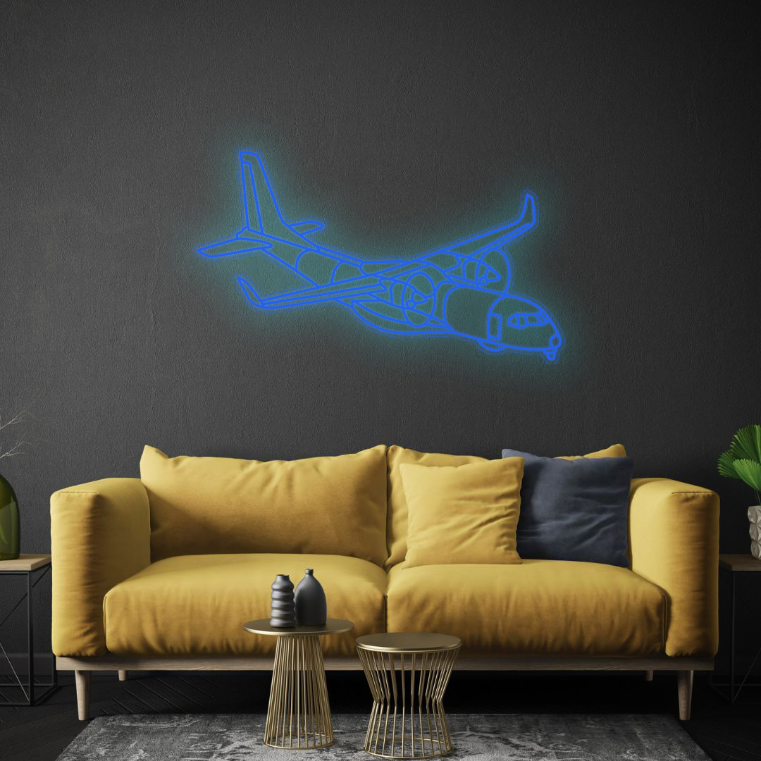 C-295W Angle Neon Silhouette