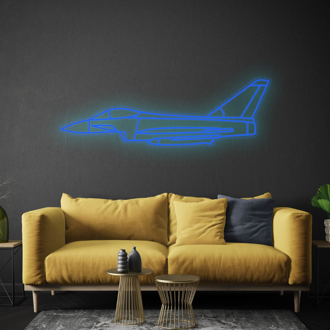 Eurofighter Typhoon Neon Silhouette