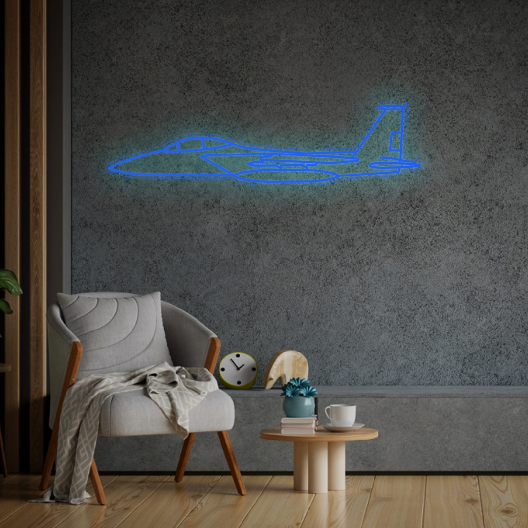 F-117 Nighthawk Neon Silhouette