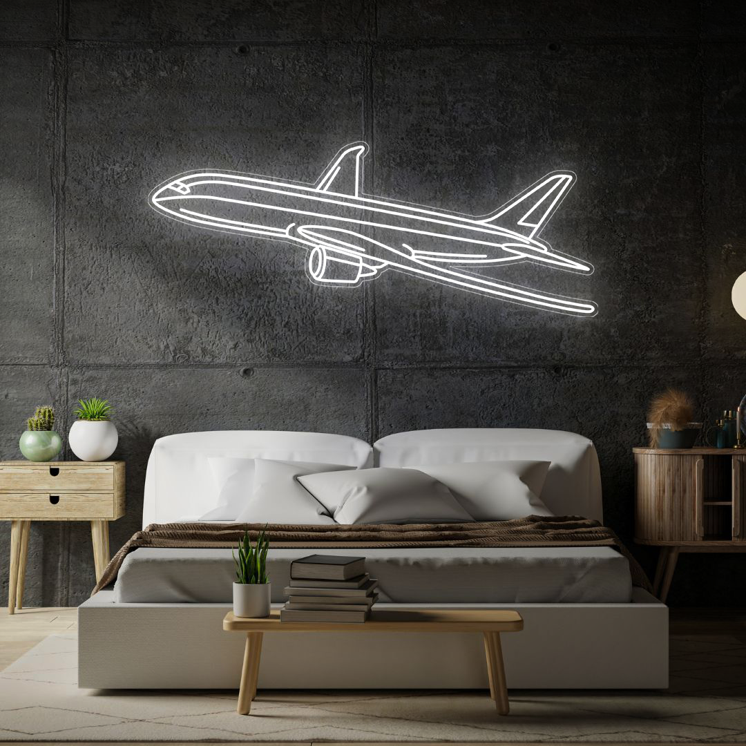 787 Angle Neon Silhouette