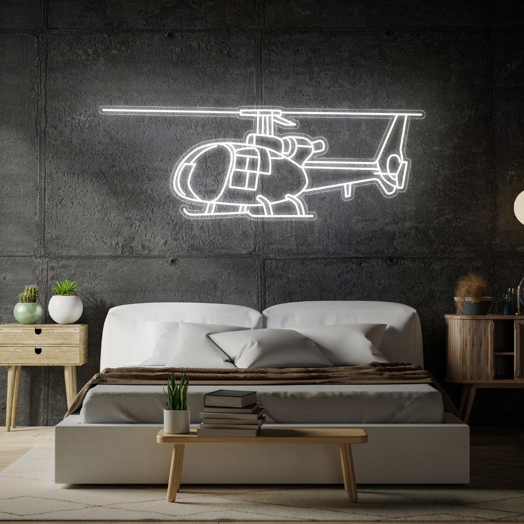 SA342M1 Gazelle Neon Silhouette