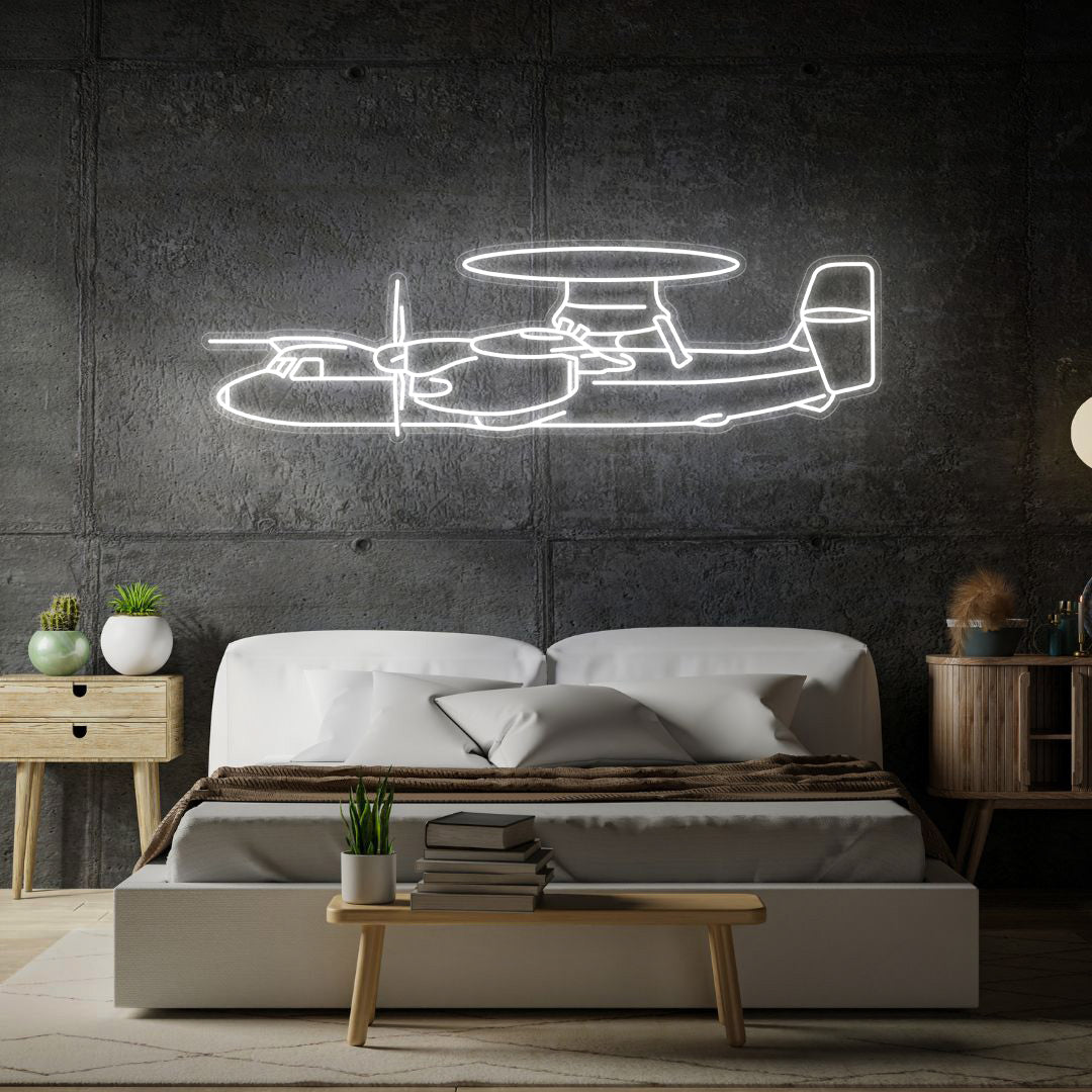 E-2D Advanced Hawkeye Neon Silhouette