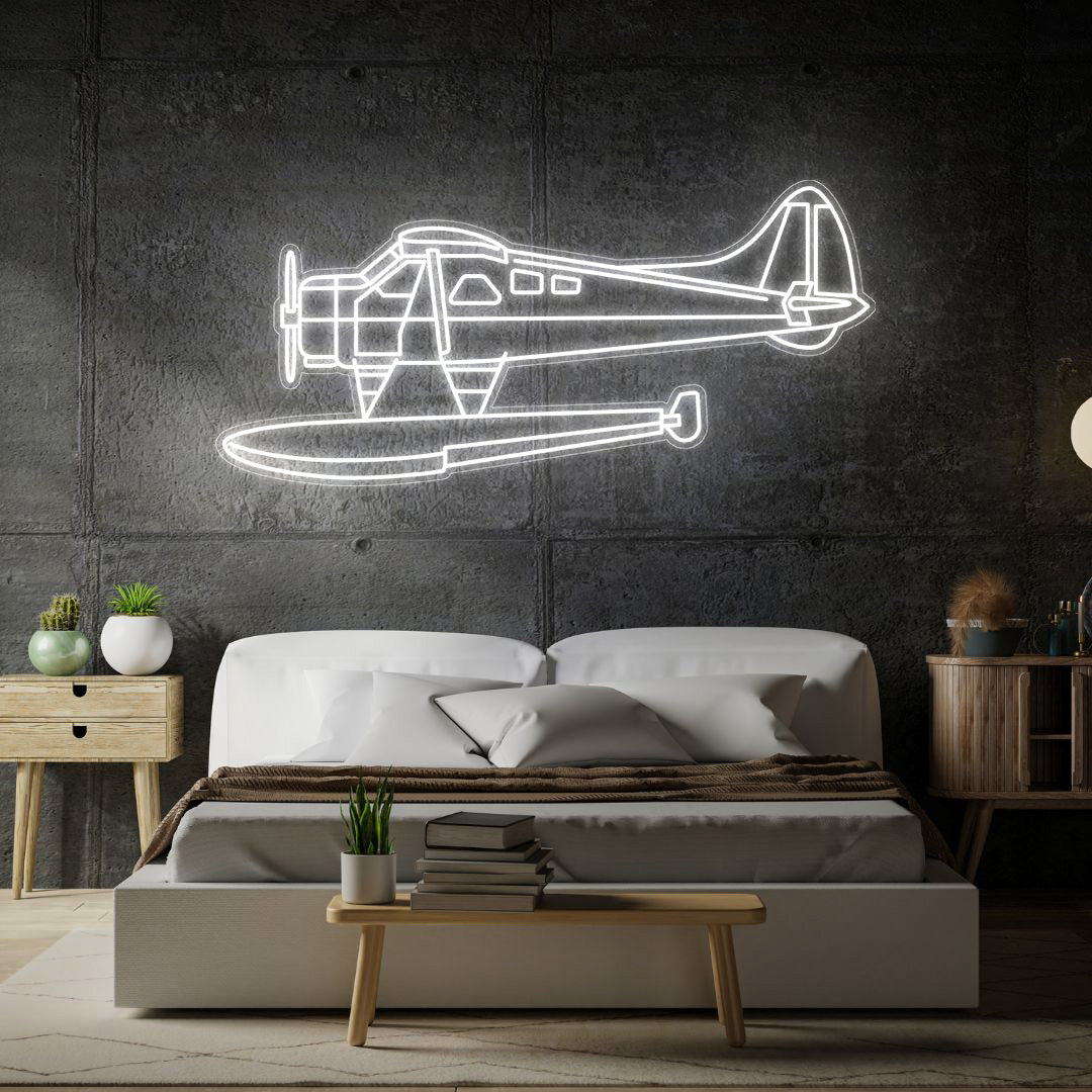 Beaver Float Neon Silhouette