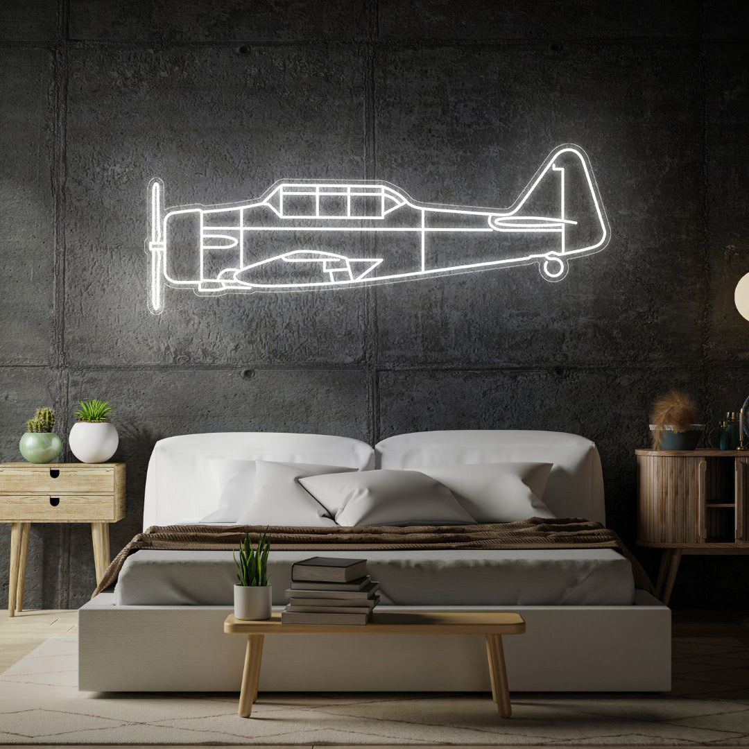 T-6D Texan Neon Silhouette