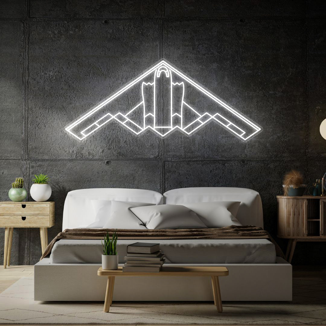 B-2 Spirit Top Neon Silhouette