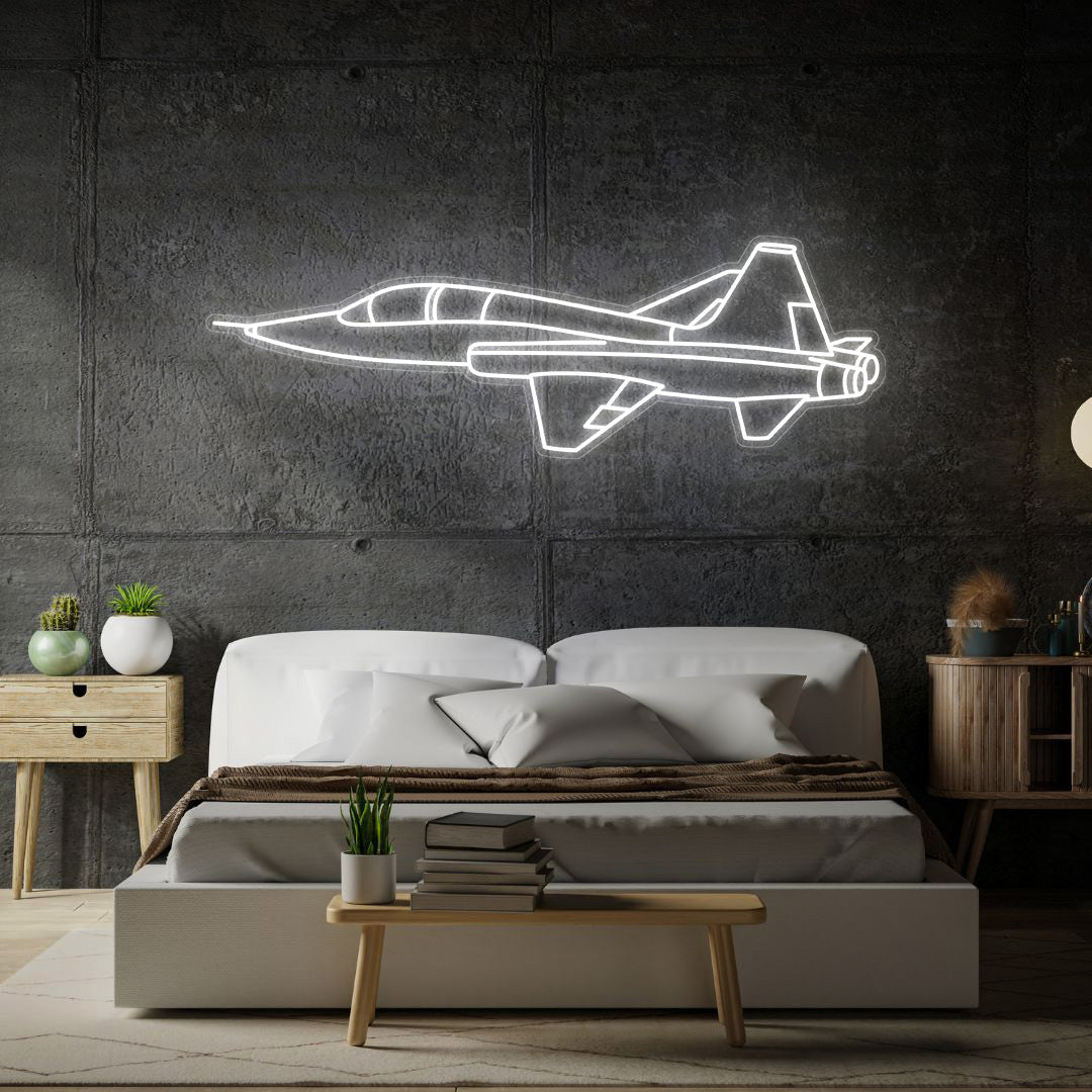 T-38 Talon Angle Neon Silhouette