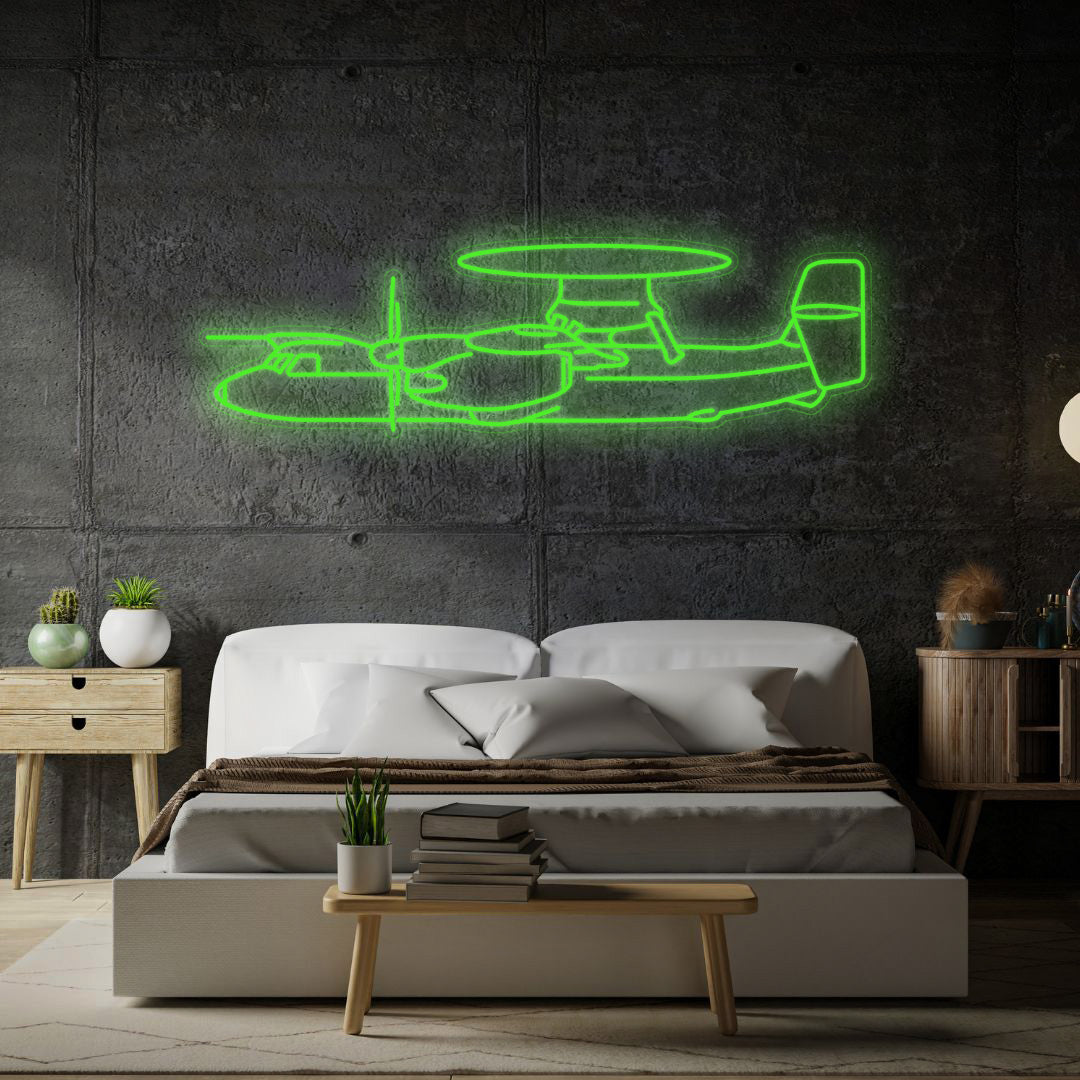 E-2D Advanced Hawkeye Neon Silhouette