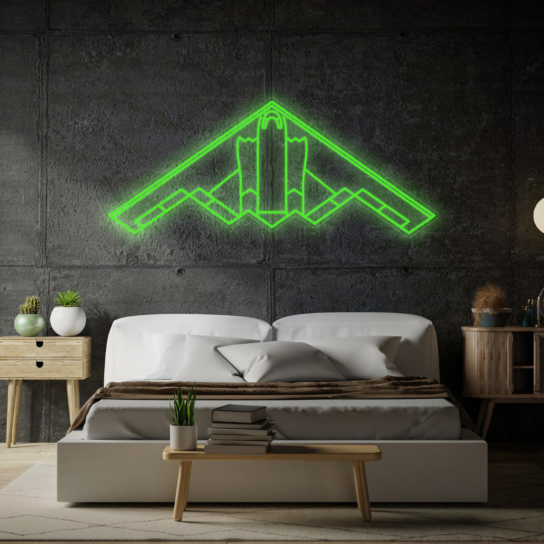 B-2 Spirit Top Neon Silhouette