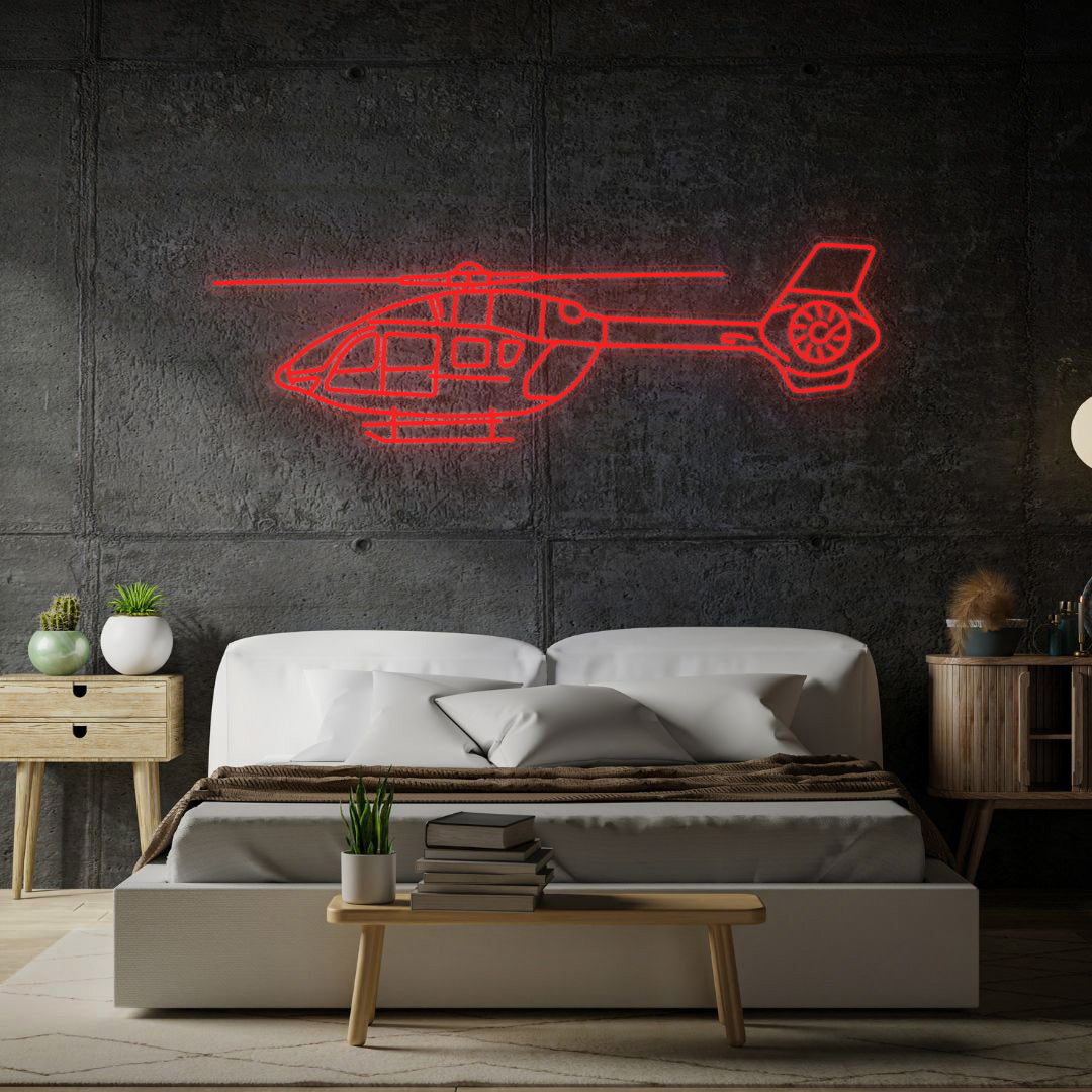 H145 Neon Silhouette