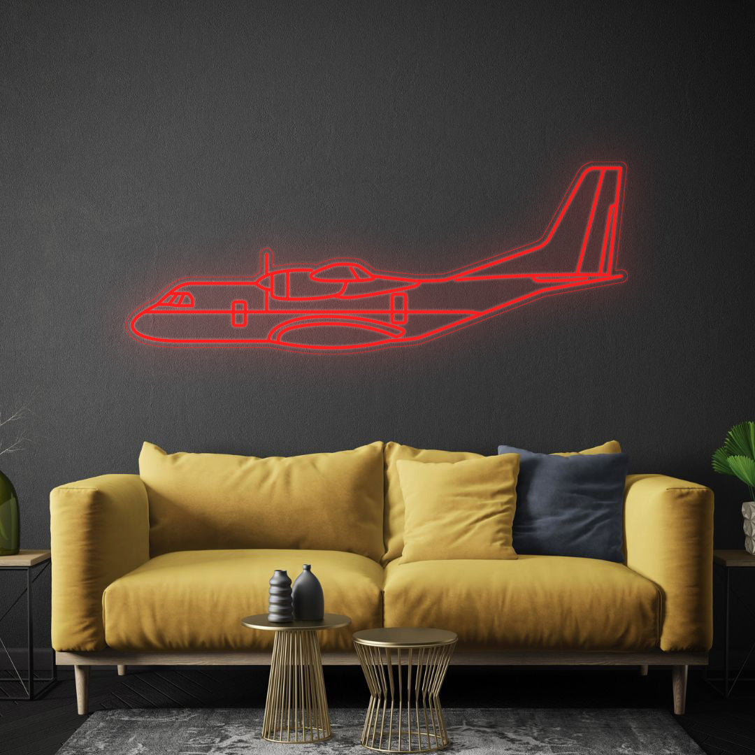 CN-235 Neon Silhouette