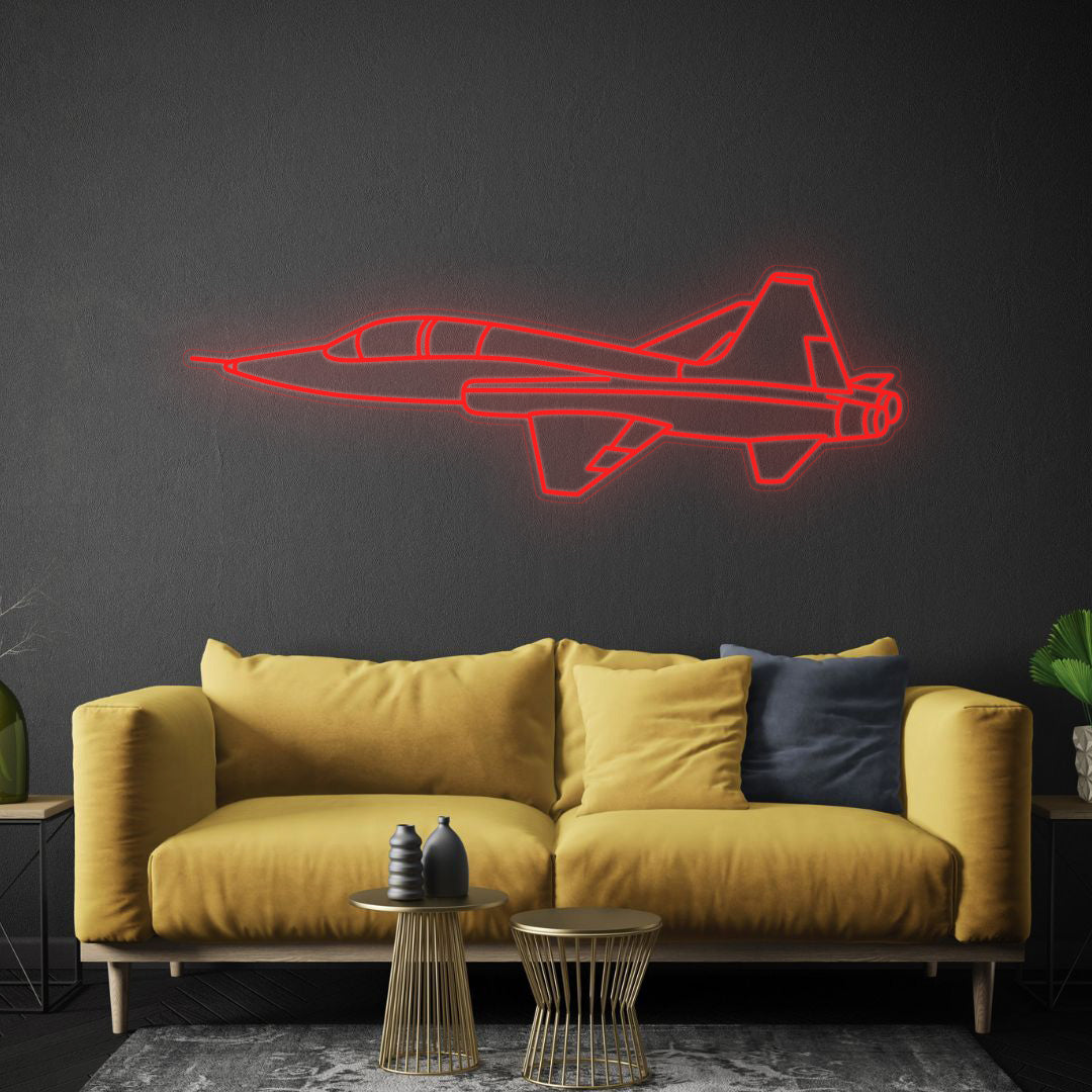 T-38 Talon Angle Neon Silhouette