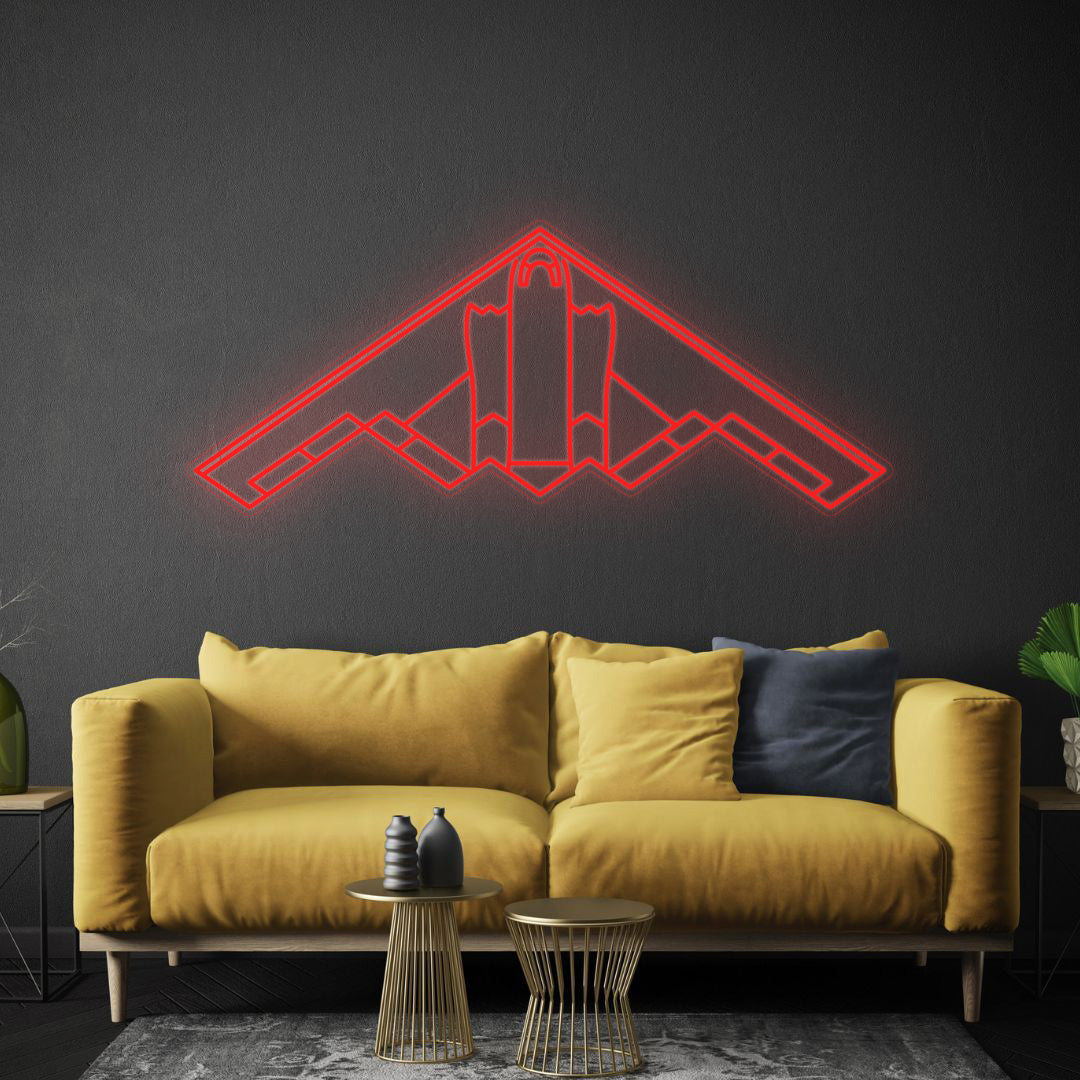 B-2 Spirit Top Neon Silhouette