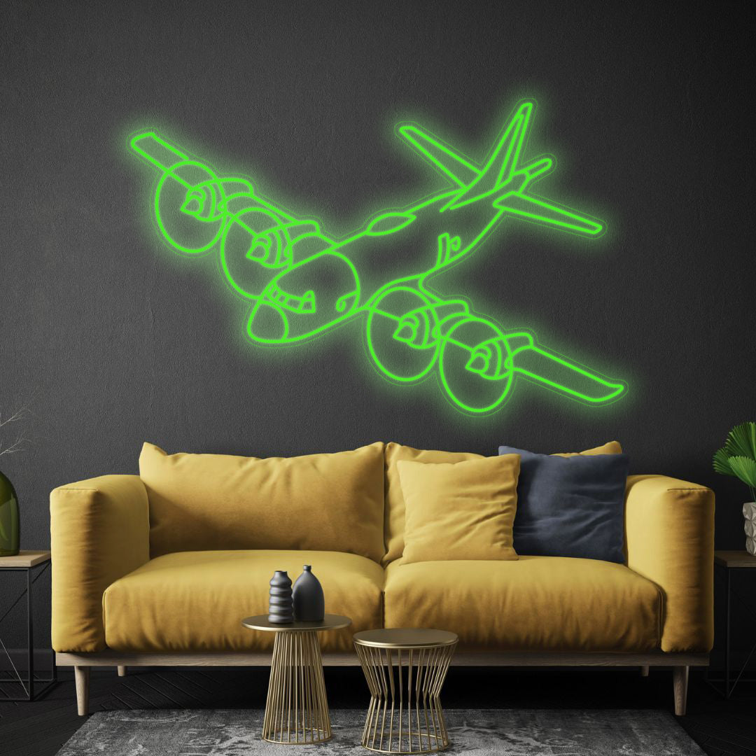 CP-140 Aurora RCAF Angle Neon Silhouette