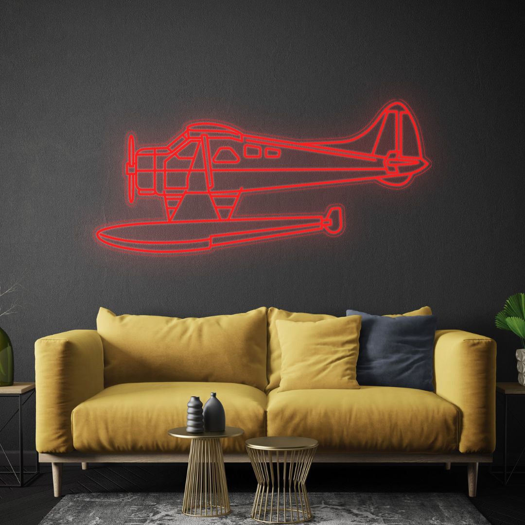 Beaver Float Neon Silhouette