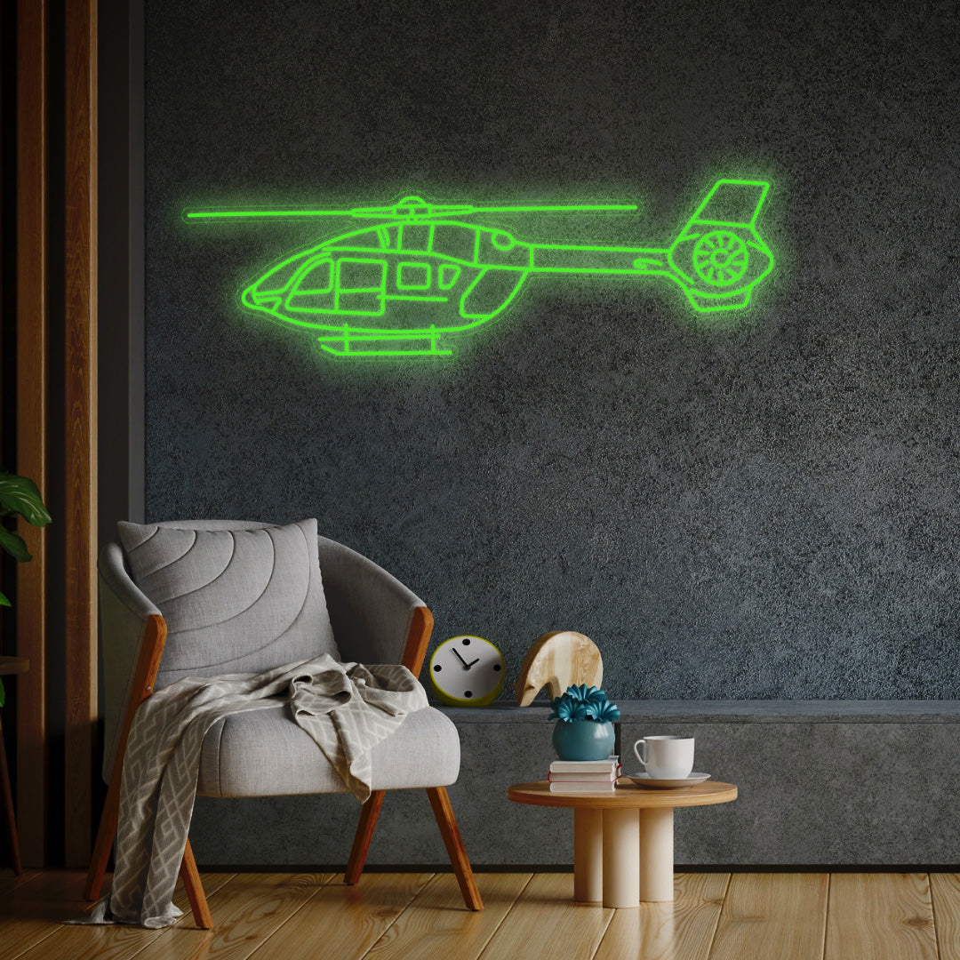 H145 Neon Silhouette