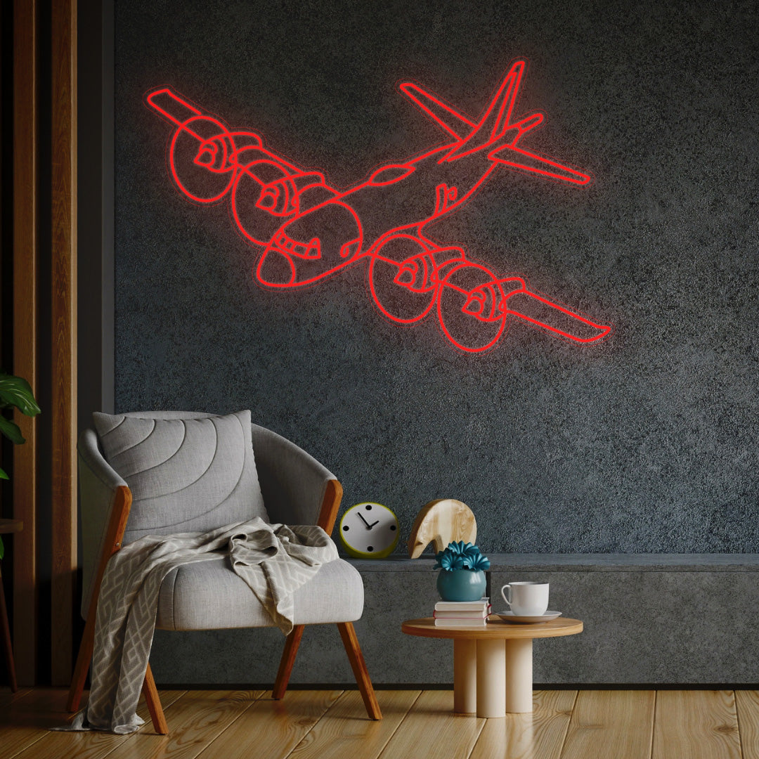 CP-140 Aurora RCAF Angle Neon Silhouette