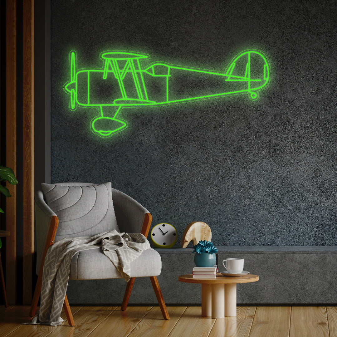 Taperwing 1929 Neon Silhouette