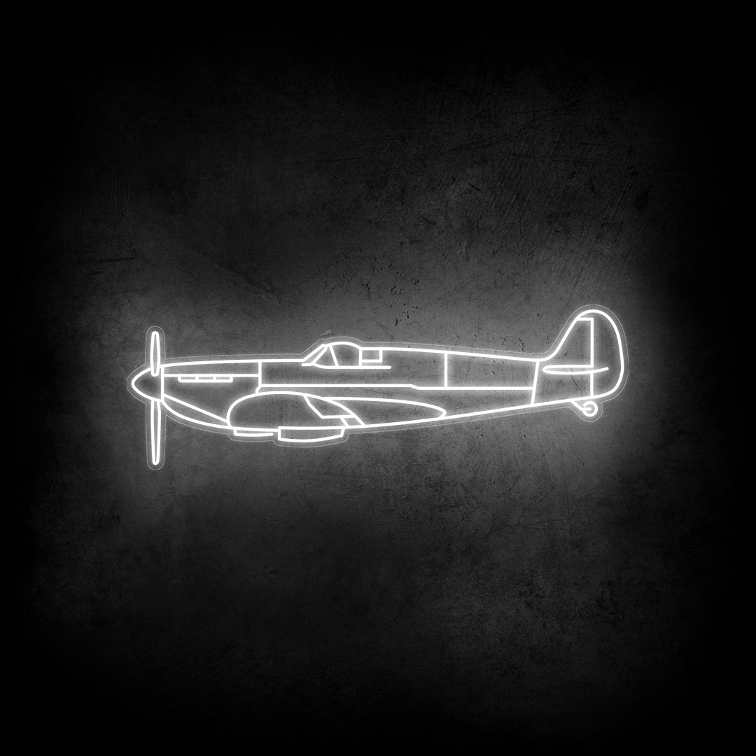 Spitfire Mk II Neon Silhouette