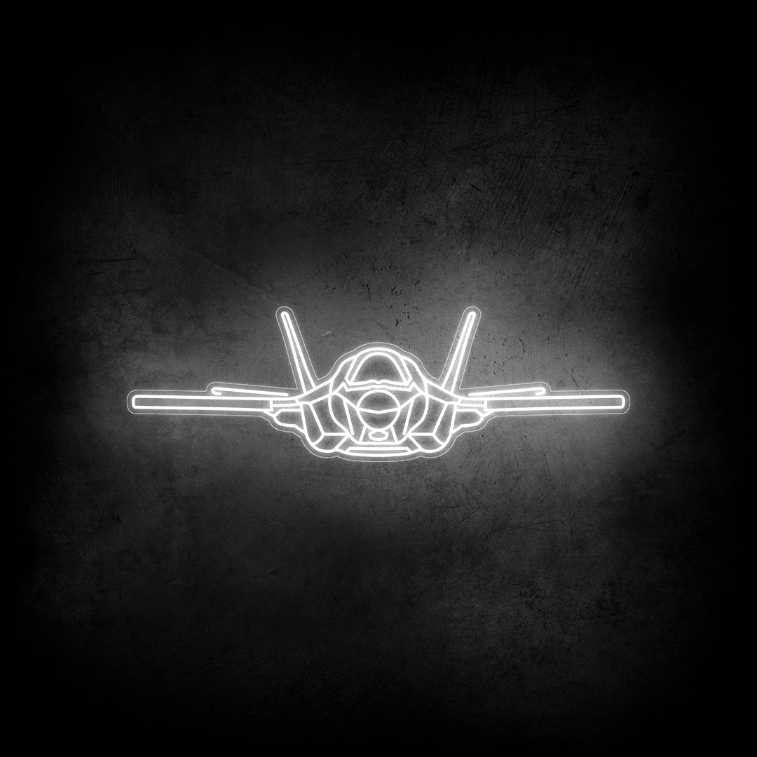 F-35B Lightning ll Front Neon Silhouette