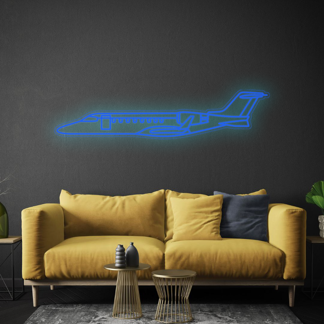 Learjet 45 1999 Neon Silhouette