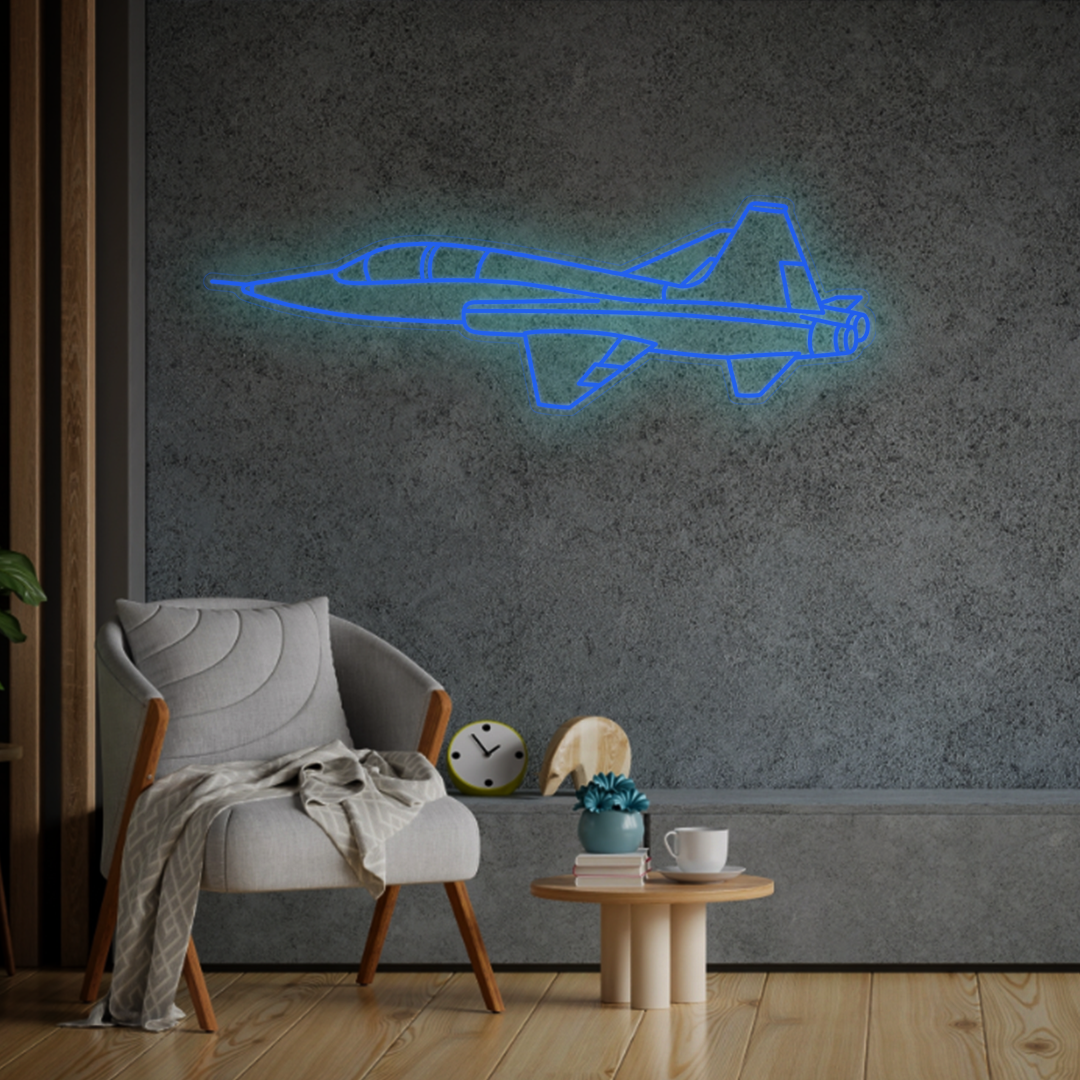 T-38 Talon Angle Neon Silhouette