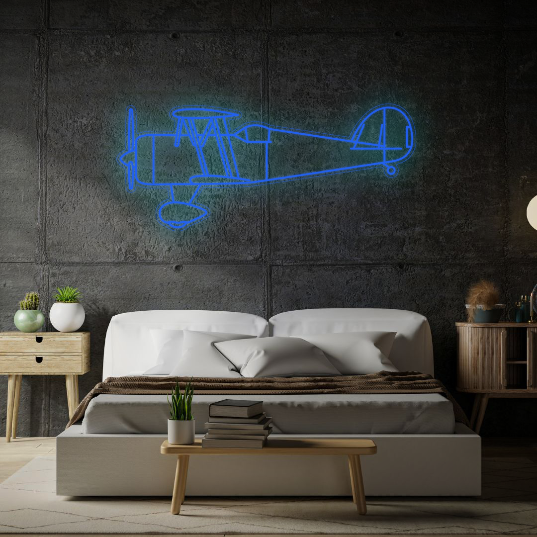 Taperwing 1929 Neon Silhouette