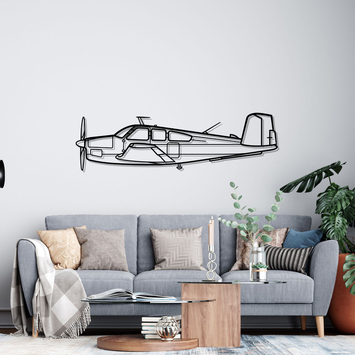 V35 Bonanza Silhouette Metal Wall Art