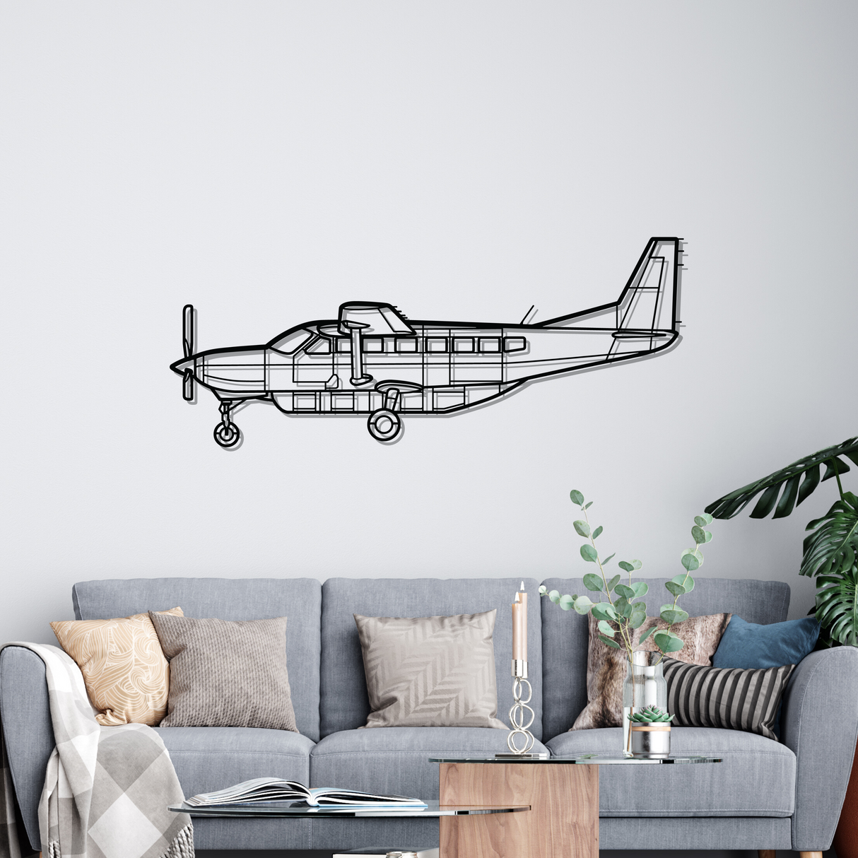 208 Caravan Silhouette Metal Wall Art